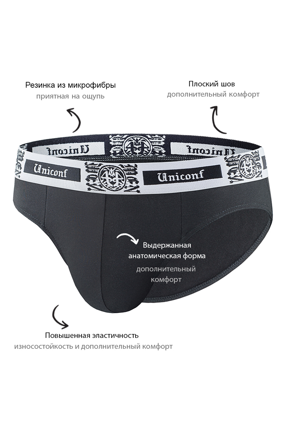 Мужские трусы PB54 Черный Uniconf