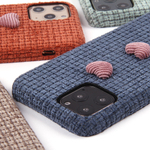 Чехол текстильный с сердечками для iPhone 11 Pro, 011569 Оранжевый