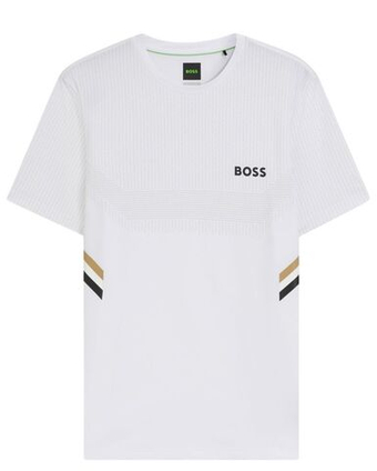 Мужская теннисная футболка BOSS Tech TOC - white