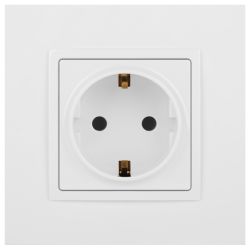 Розетка ЭРА Elegance 14-2101-01 2P+E Schuko 16A-250В IP20 белый