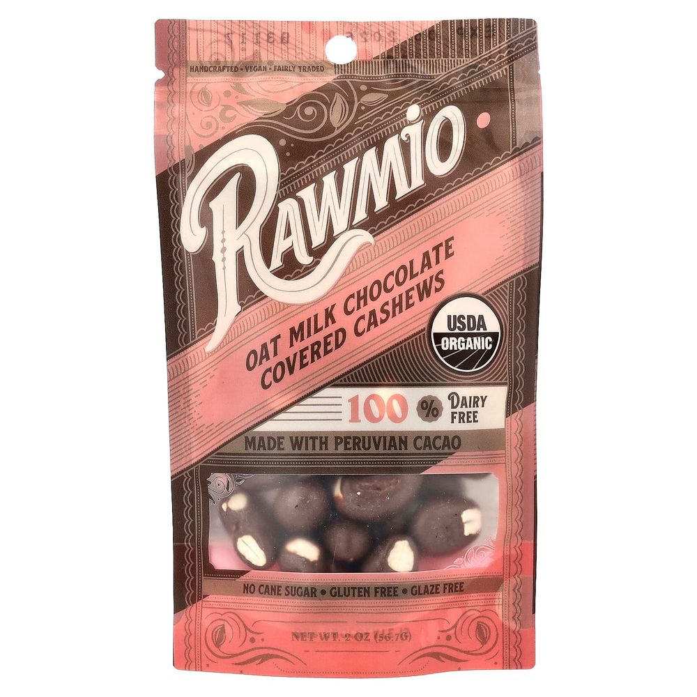 Rawmio, Кешью в овсяном молочном шоколаде, 56,7 г (2 унции)