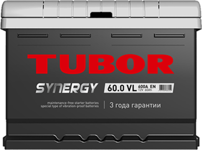 TUBOR Synergy  6СТ-60 (низкий) аккумулятор