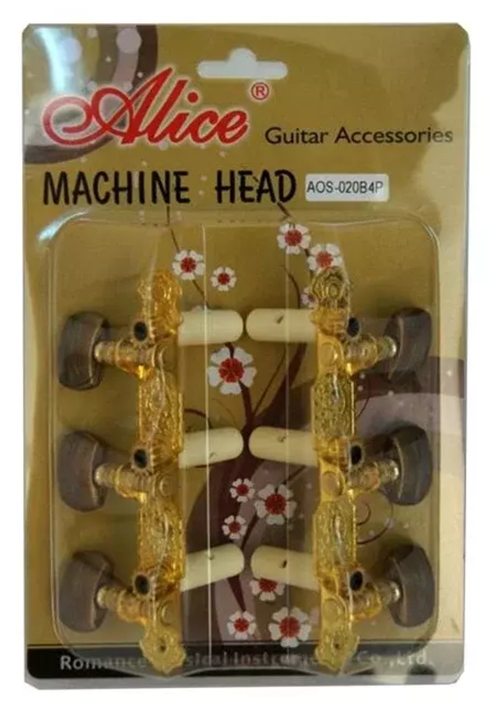 Alice AOS-020B4P Комплект колковой механики на классическую гитару,  позолоченный.