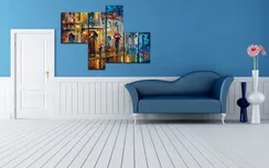 Модульная картина "Дождливый вечер "