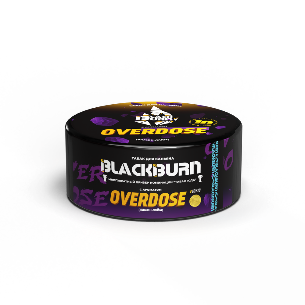 М. Табак для кальяна BlackBurn Overdose (Лимон, лайм),  25гр.
