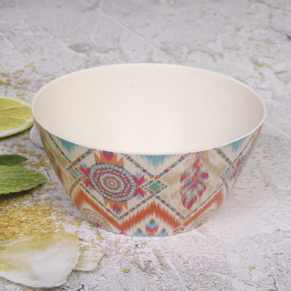 Салатник бамбуковый «Eco Life» 15*7см, орнамент