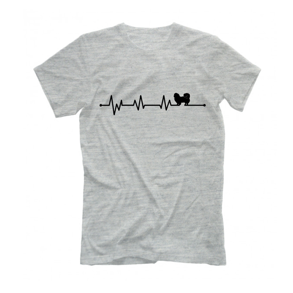 Футболка "Пекинес - сердечный ритм"