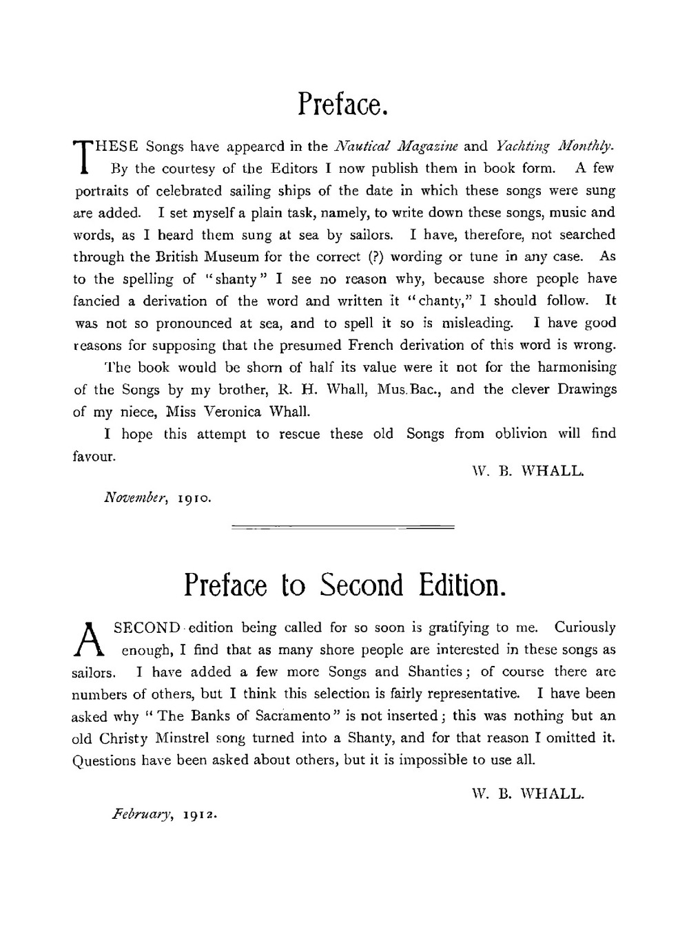 Ships, Sea Songs And Shanties | Whall W. B