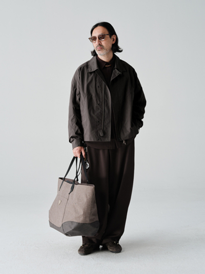 Куртка Nothomme Blue Spring Slightly Wrinkled Cotton-Nylon Blend Cargo Turn-Down Collar Jacket