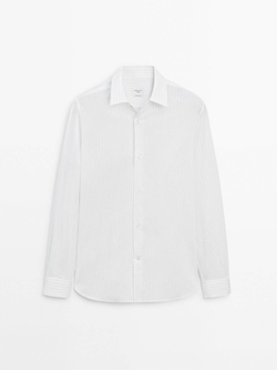 Massimo Dutti Широкая рубашка - Студия,  белый