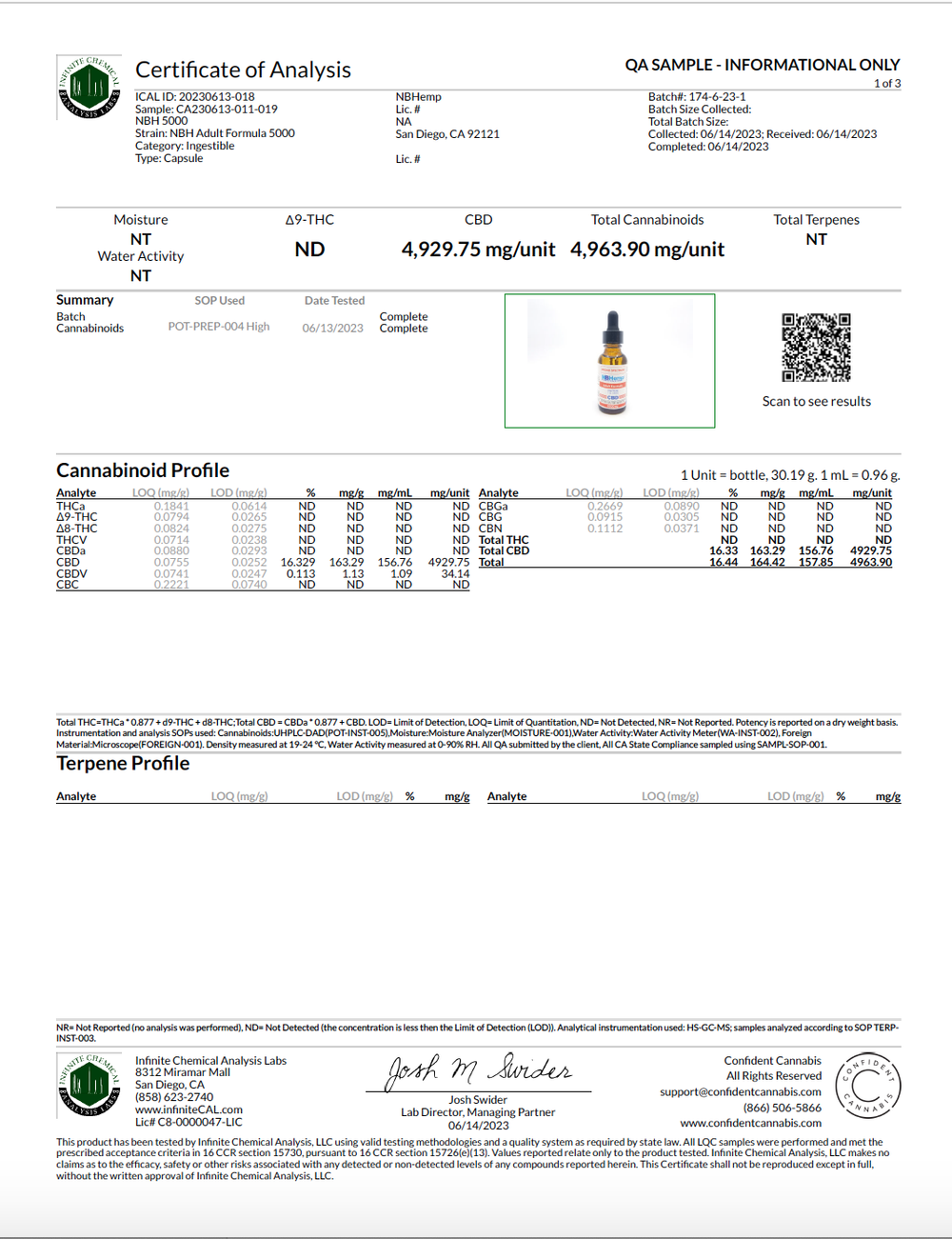 NBHemp -  CBD Broad Spectrum 5000 mg 30 ml