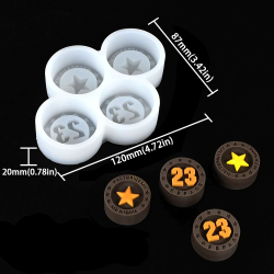 Силиконовый молд для шоколада 3 в 1 «Медаль 23 февраля»