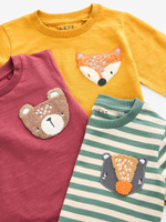 Лонгслив для мальчика Next N96-319, Желтый, Хаки, Темно-красный