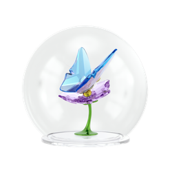 IDYLLIA:GLASS BALL BUTTERFLY AND FLOWER