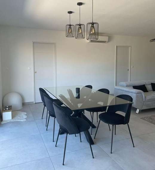 Стол Argo 180x100 см, стекло, черные ножки