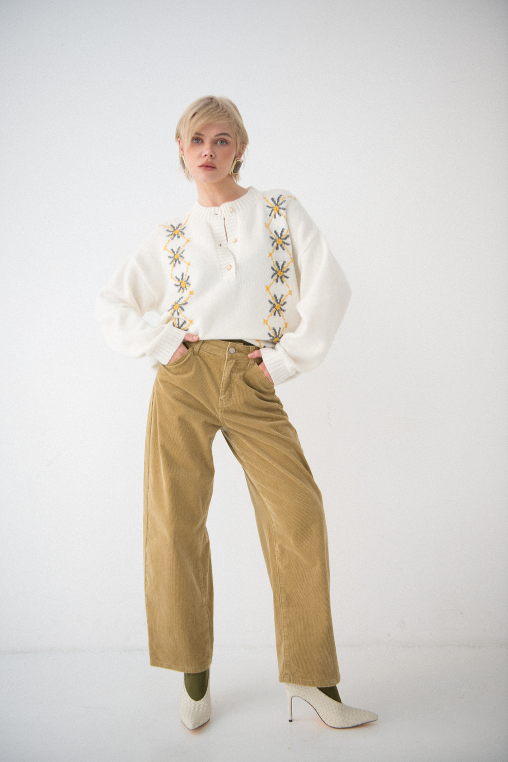 Брюки вельвет прямые VIKI