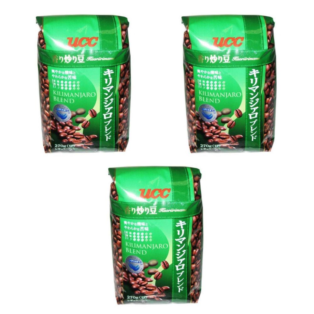 Кофе в зернах UCC Kaori Irim Kilimanjaro Blend, 270 г, 3 шт