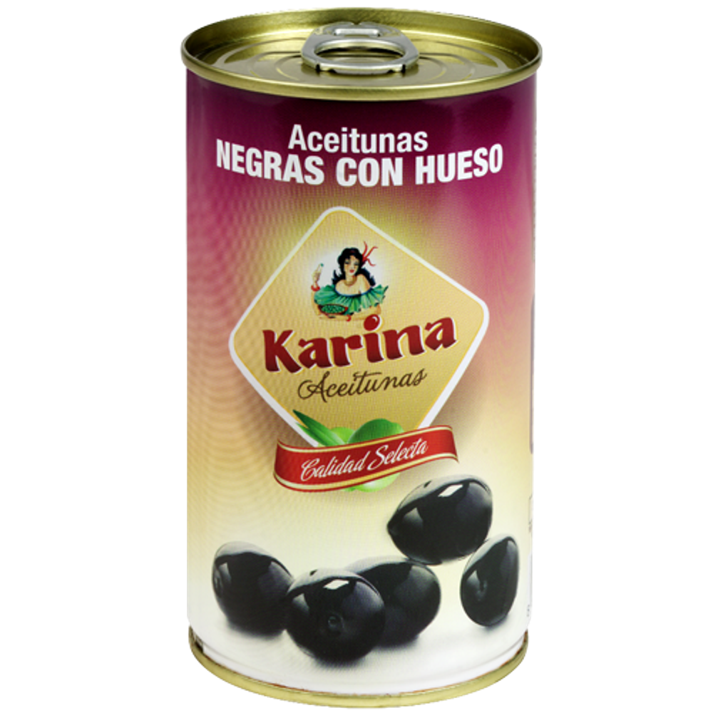 Оливки черные с косточкой 350г (ИСПАНИЯ)