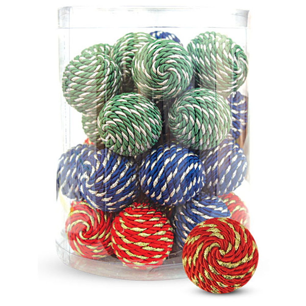 TRIOL Игрушка для кошек "Шарик пёстрый", d55мм (туба 30шт.)