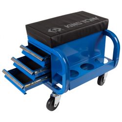 KING TONY (87C34-3B-B) Сиденье на колесах ремонтное с 3-мя ящиками