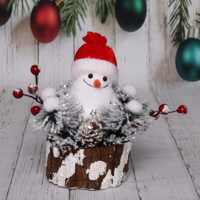 Пенёк «Снежинка лесная» 17*12 см