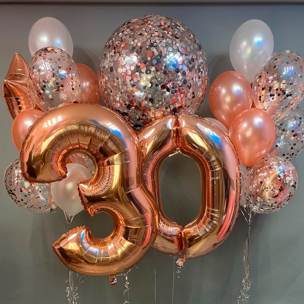 Композиция из шаров на 30 лет женщине