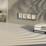 Выключатель двухклавишный проходной (айвори матовый)