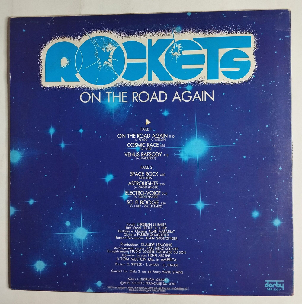 Винтажная виниловая пластинка LP Rockets On The Road Again (Italy 1978) Poster