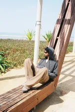 Брюки Magamaev Sweatpants light pale brown/wash коричневые