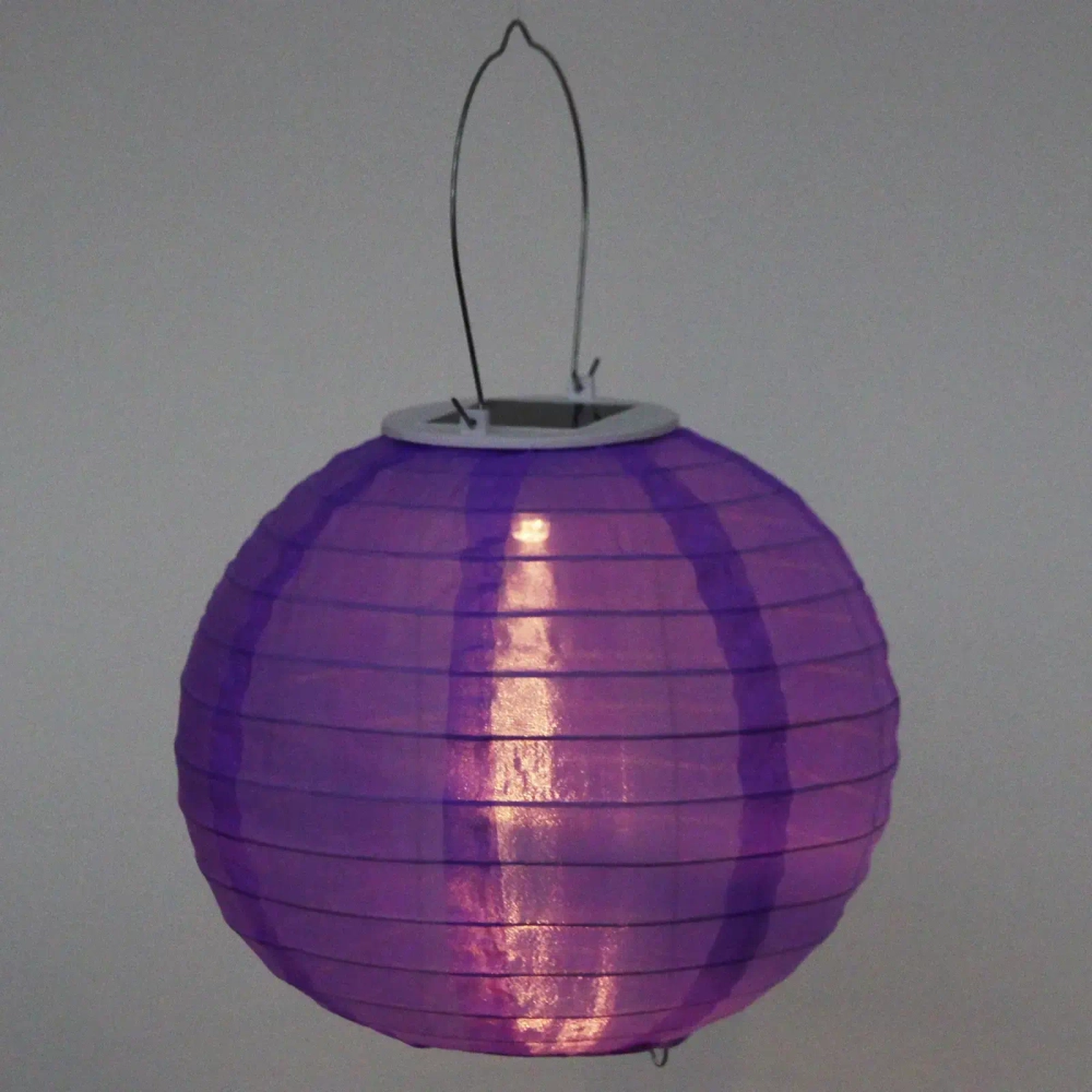 Светильник дачный на солн. батарее «Фонарик» 20 см, 1 лампа LED, с подвесом, Фиолетовый