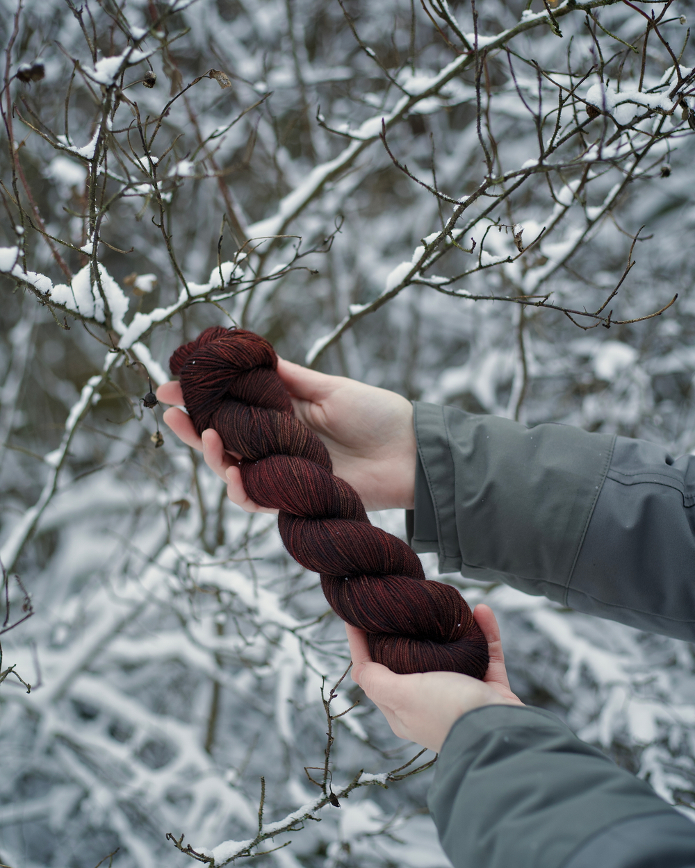 Носочный меринояк "Вишня в шоколаде""