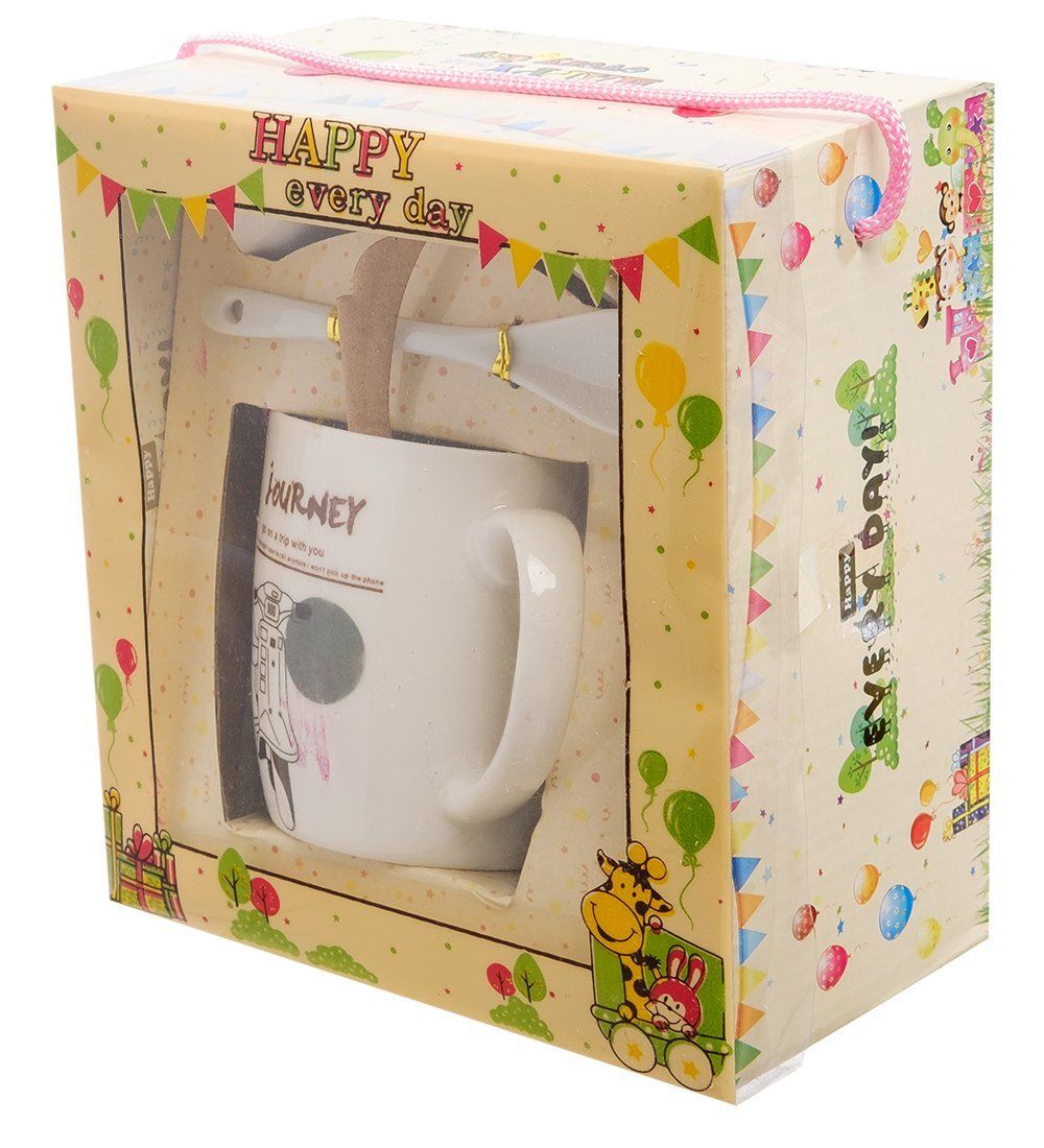 GAEM Art MUG-203/4 Кружка с ложкой «Мое путешествие»