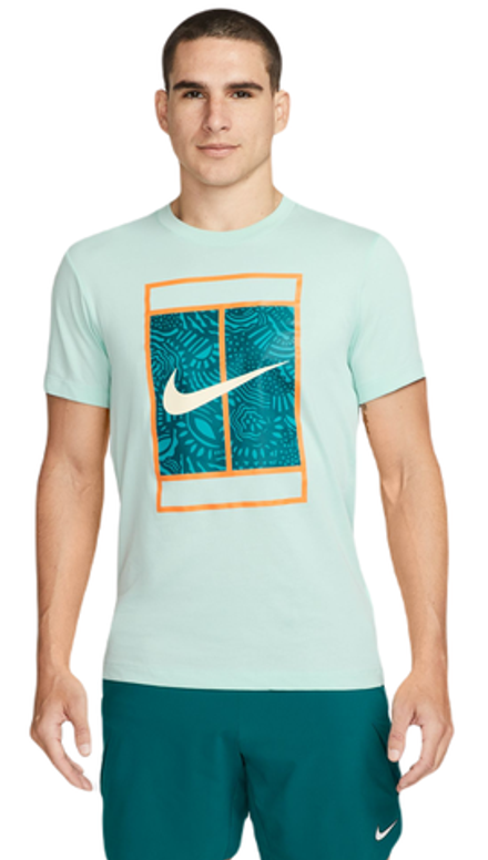 Мужская теннисная футболка Nike Court Dri-Fit Tennis T-Shirt - jade ice