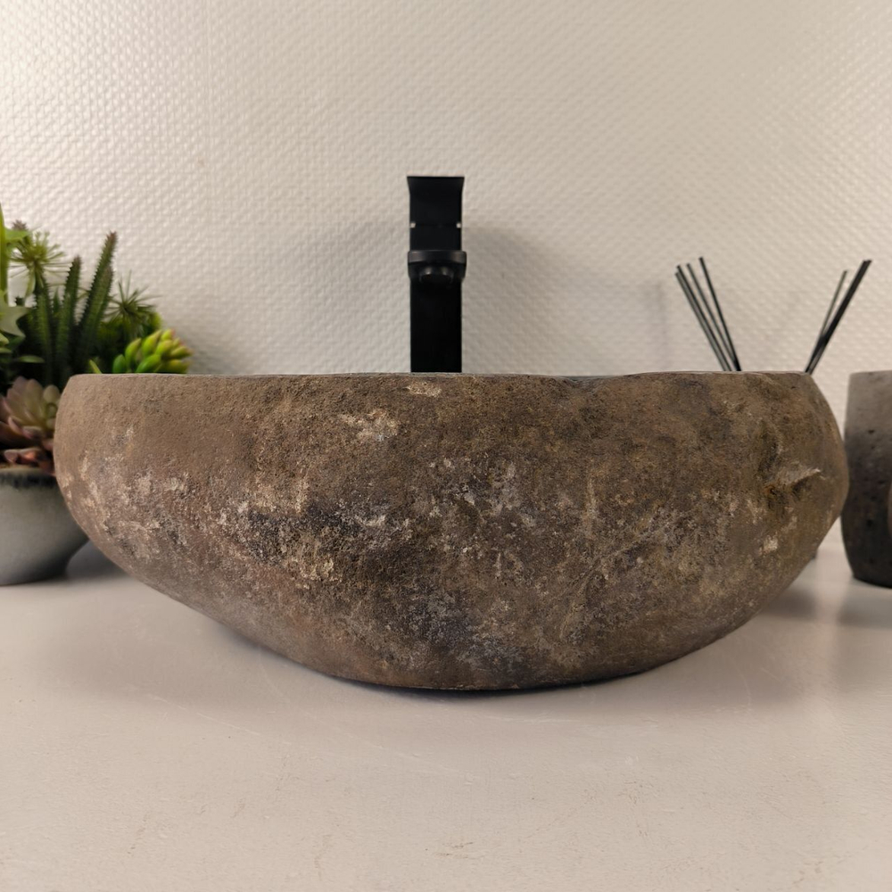 Каменная раковина из речного камня RS-05449 (45*34*15) 0861 из натурального камня
