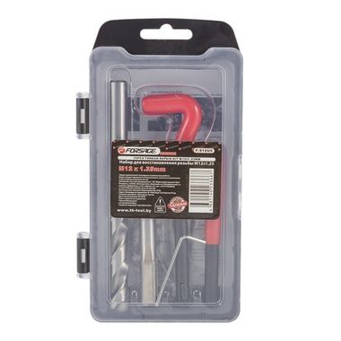 Набор инструментов и футорок для восстановления резьбы М12х1.25, 15пр., в кейсе Forsage F-912U5