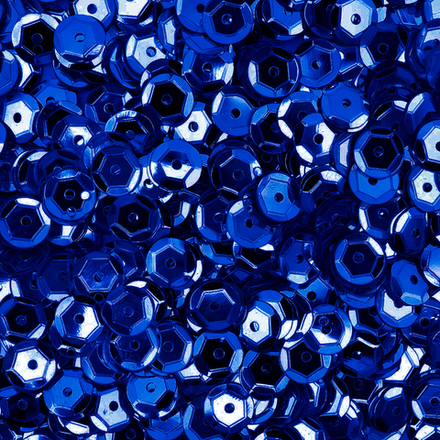 Пайетки граненые, 6 мм, упак./10 гр., 'Астра' (5 т.синий)