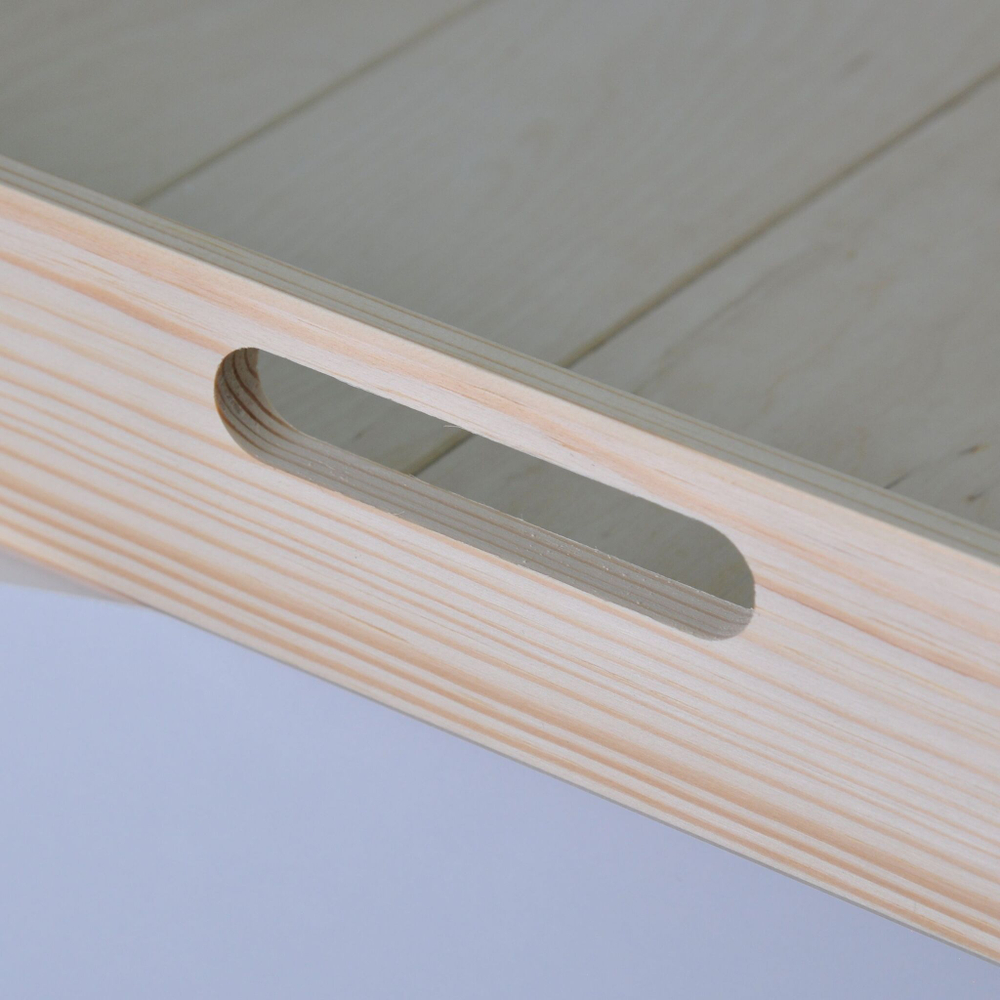 Столик поднос деревянный разборный для кухни 48х48, бежевый