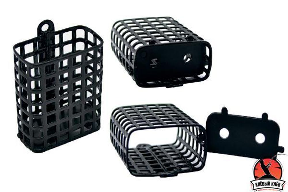 Кормушка ECOPRO фидерная металл. плоская черная  20 г. (10 шт)