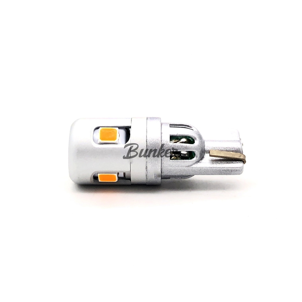 Светодиодные автомобильные LED лампы TaKiMi T10-5GS5 V2 (оранжевые),12V