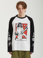 Мужской Лонгслив Raglan Tshirt - Jimmy - Black