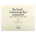 Purito, Re: Fresh Cleansing Bar, древесный уголь и морские водоросли, без отдушек, 100 г (3,52 унции)