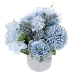 Цветочная композиция «Шарм» голубой 15*21см в керамическом горшке HL-14