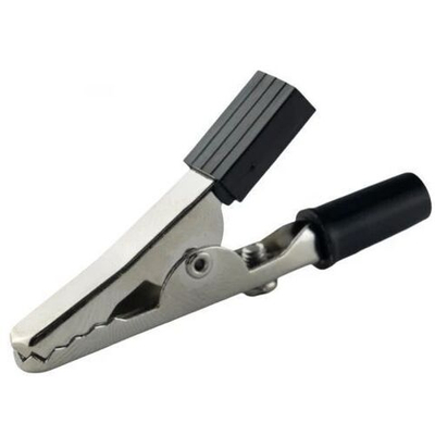 Зажим крокодил для проводов 5A 55мм (Черный) - 10шт