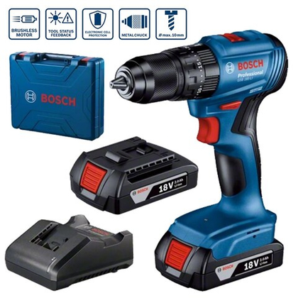 Аккумуляторный ударный шуруповёрт Li-Ion GSB 185-LI 2х2 А·ч BOSCH 06019K3100