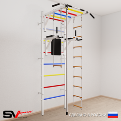 Шведская стенка Sv Sport 547 (Турник рукоход/Брусья/Канат/Лестница/Трапеция)