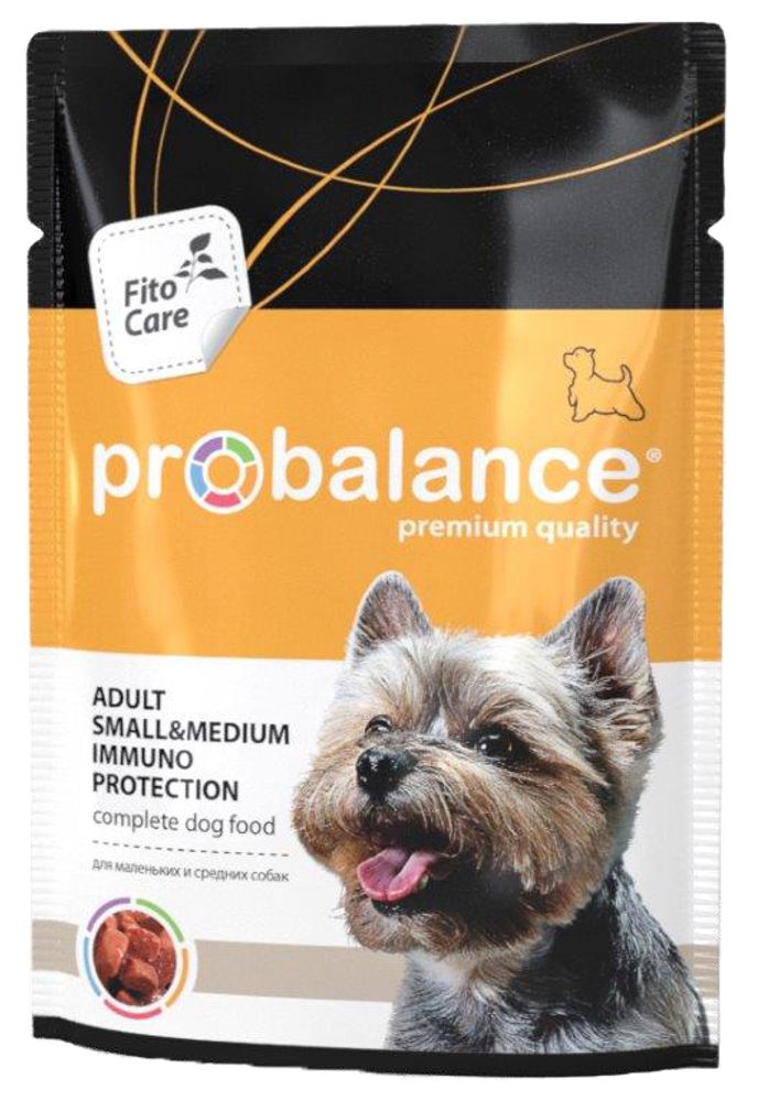 Влажный корм Pro Balance Immuno Small &amp; Medium для собак мелких и средних пород, 85 г