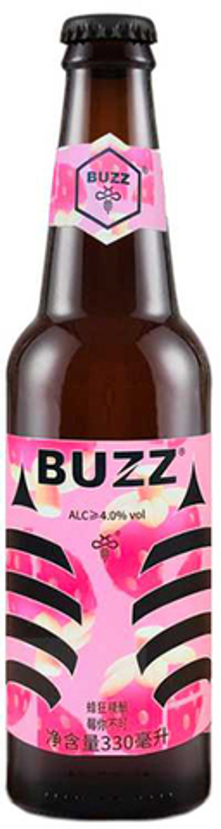 Пиво БАЗЗ Клубника / BUZZ Strawberry Wheat Beer 0.33 - стекло