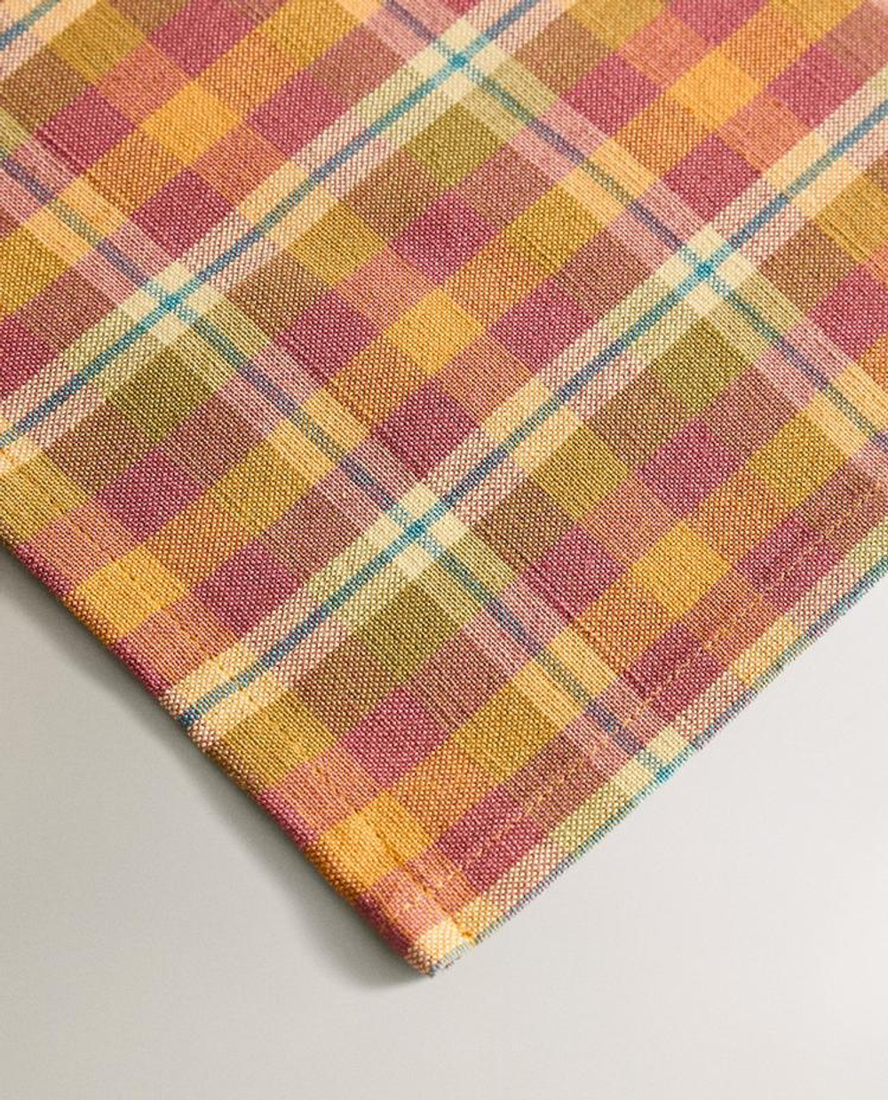 ZARA HOME САЛФЕТКА В КЛЕТКУ (УПАКОВКА ИЗ 2 ШТУК), ОРАНЖЕВЫЙ