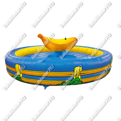 Надувной аттракцион Родео, бана+батут, "Банан", круглый, 5*5*2 м