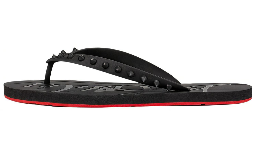 Christian Louboutin Loubi Flip Slide Black